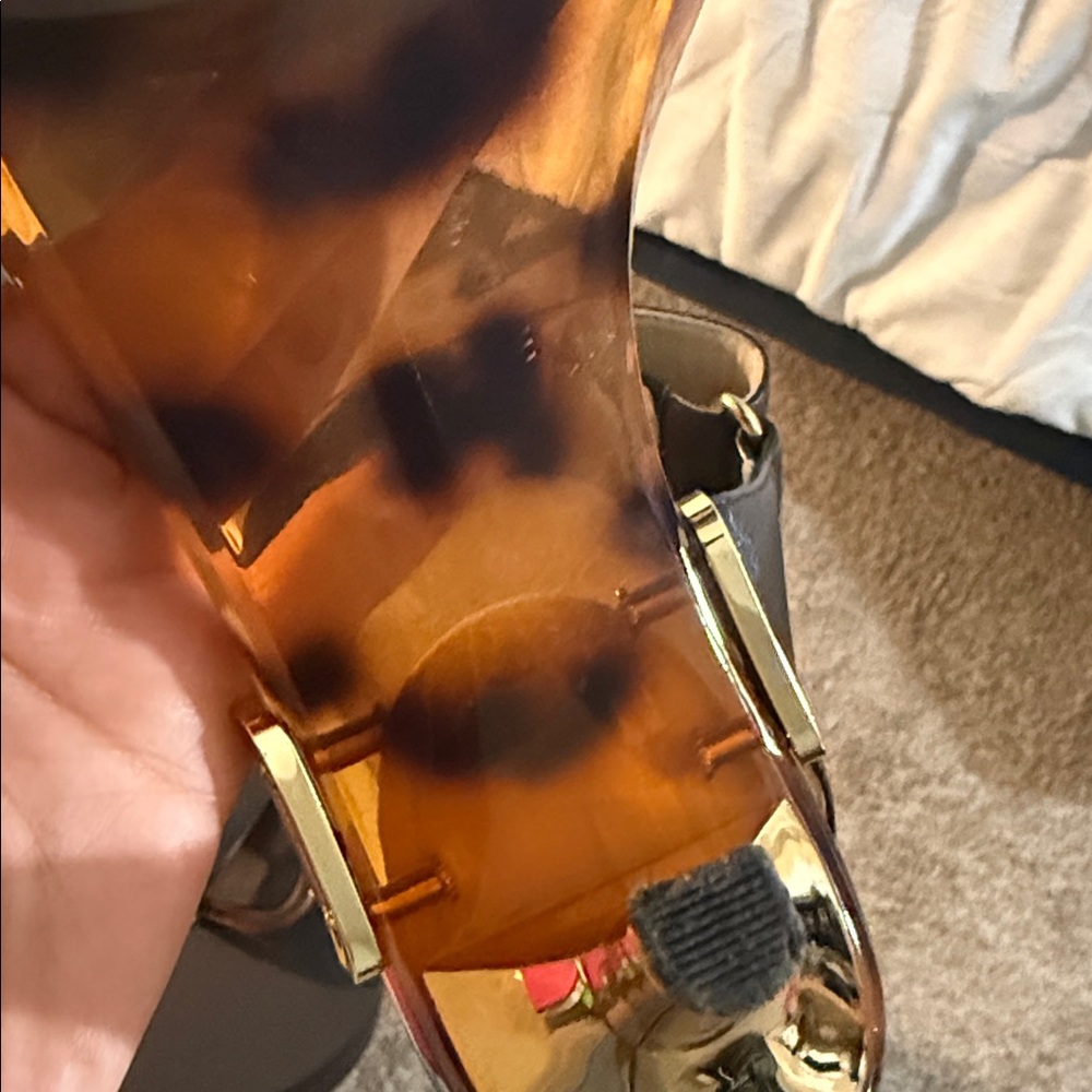 Michael Kors Black and Gold Women's Sandals - Picture 4 of 8